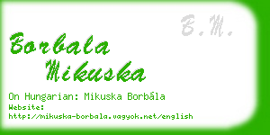 borbala mikuska business card